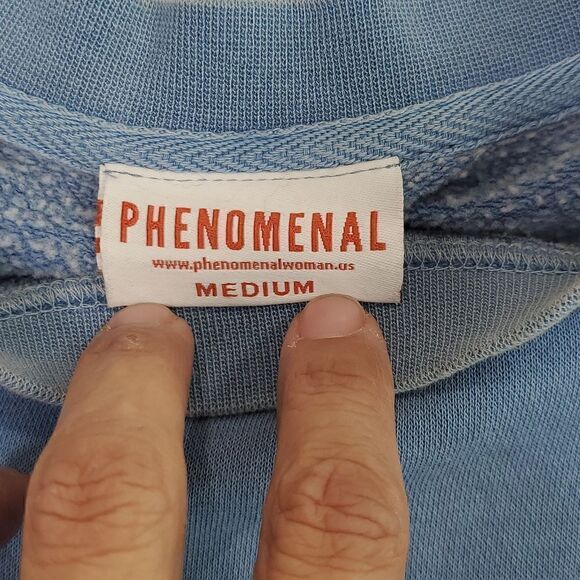 Phenomenal Blue Pullover Sweater and Jogger Never Have I Ever Slogan Size Medium - Picture 16 of 17
